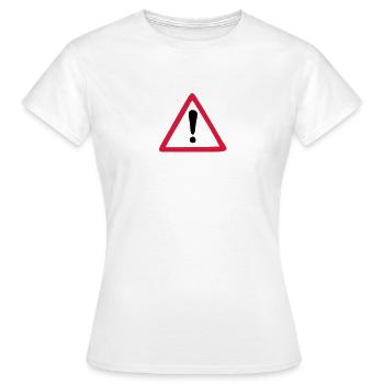 hazard warning sign warning - Women's T-Shirt - white - Front - AI Model Female 172 dark (172cm)