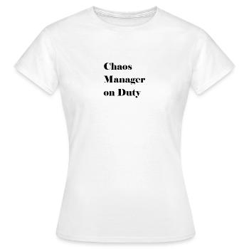 Gestionnaire du chaos - T-shirt Femme - blanc - Devant - AI Model Female 172 dark (172cm)