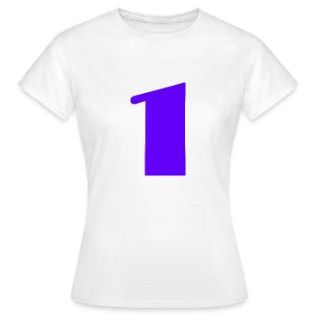 1. 1 AN. 1er ANNIVERSAIRE. ANNIVERSAIRE 1 AN - T-shirt Femme - blanc - Devant - AI Model Female 172 dark (172cm)