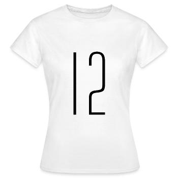 12 - T-shirt Femme - blanc - Devant - AI Model Female 172 dark (172cm)