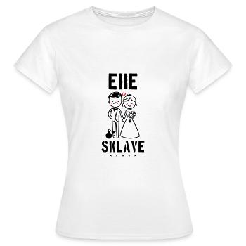 Hochzeit Ehesklave Bräutigam Braut - Frauen T-Shirt - Weiß - Vorne - AI Model Female 172 dark (172cm)