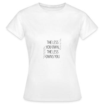 Minimalisme - T-shirt Femme - blanc - Devant - AI Model Female 172 dark (172cm)