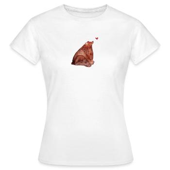 Bär - Frauen T-Shirt - Weiß - Vorne - AI Model Female 172 dark (172cm)
