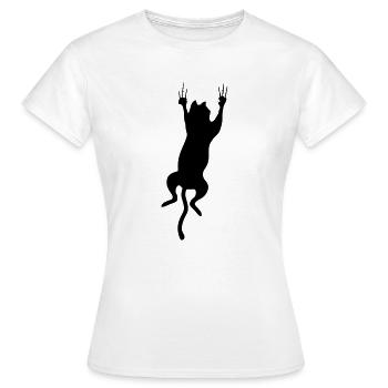 cat scratch - Women's T-Shirt - white - Front - AI Model Female 172 dark (172cm)