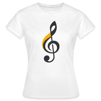 Treble Clef Symbol - Women's T-Shirt - white - Front - AI Model Female 172 dark (172cm)