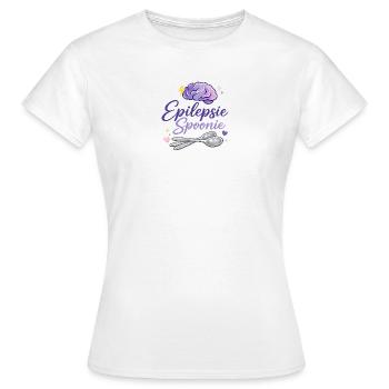 Cuillère pour l’épilepsie : conception de cerveau et de cuillère - T-shirt Femme - blanc - Devant - AI Model Female 172 dark (172cm)