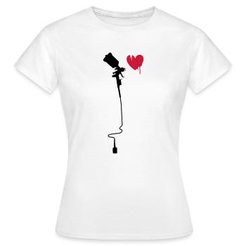 airbrushherz_2f - Frauen T-Shirt - Weiß - Vorne - AI Model Female 172 dark (172cm)