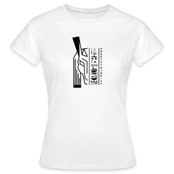 Hiéroglyphes Seth - motif noir by Fregyptologist - T-shirt Femme - blanc - Devant - AI Model Female 172 dark (172cm)