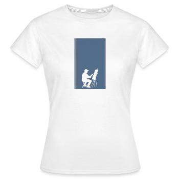 Malen Painter Pastell - Frauen T-Shirt - Weiß - Vorne - AI Model Female 172 dark (172cm)