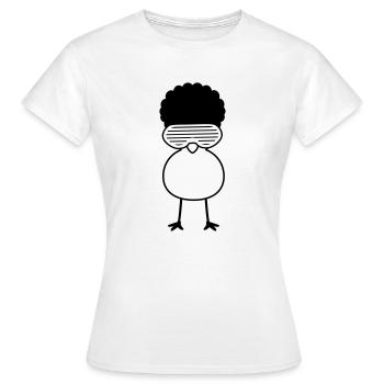 Funky Chick - T-shirt Femme - blanc - Devant - AI Model Female 172 dark (172cm)