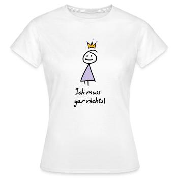 Prinzessin - Frauen T-Shirt - Weiß - Vorne - AI Model Female 172 dark (172cm)