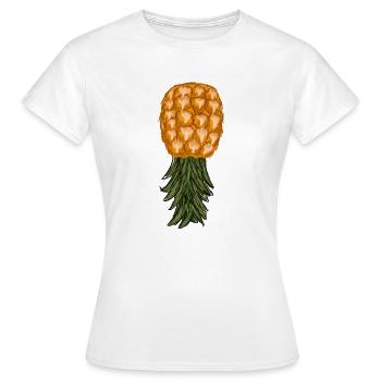 Pineapple upside down - Women's T-Shirt - white - Front - AI Model Female 172 dark (172cm)