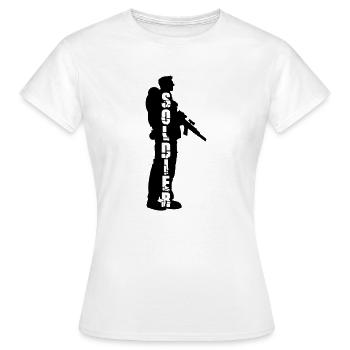 Soldat Silhouette Krieg General Freiheitskämpfer - Frauen T-Shirt - Weiß - Vorne - AI Model Female 172 dark (172cm)