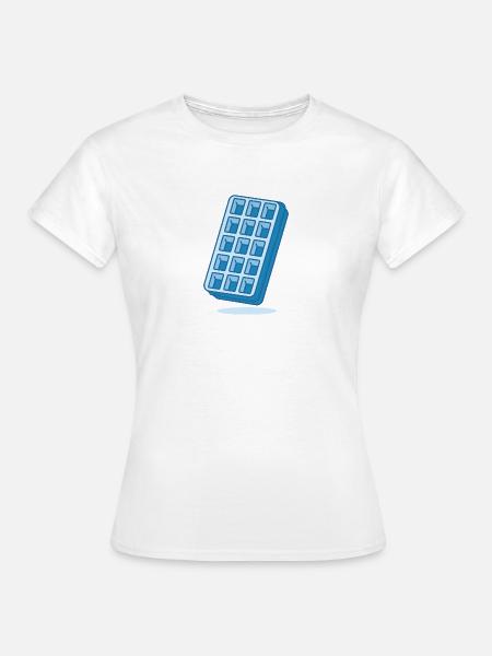 Blaue Waffel - Frauen T-Shirt - Weiß