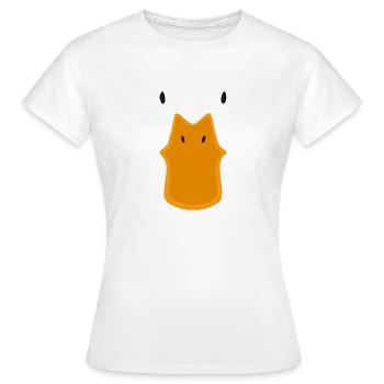 Canard minimaliste, oie - T-shirt Femme - blanc - Devant - AI Model Female 172 dark (172cm)