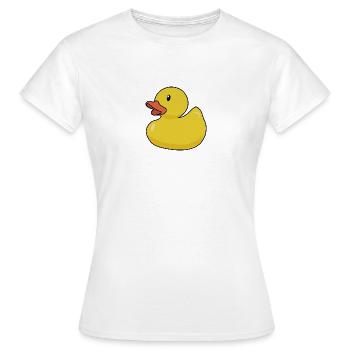 Canard en plastique - T-shirt Femme - blanc - Devant - AI Model Female 172 dark (172cm)