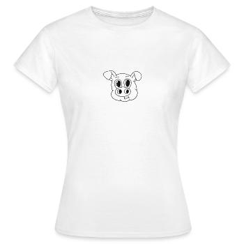 Schweinchen - Frauen T-Shirt - Weiß - Vorne - AI Model Female 172 dark (172cm)
