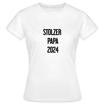 Proud Dad 2024 – for new fathers - Women's T-Shirt - white - Front - AI Model Female 172 dark (172cm)