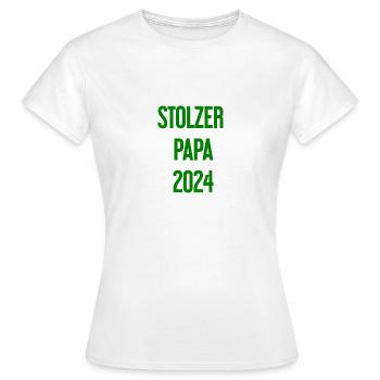 Proud Dad 2024 – for new fathers - Women's T-Shirt - white - Front - AI Model Female 172 dark (172cm)