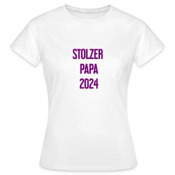 Proud Dad 2024 – for new fathers - Women's T-Shirt - white - Front - AI Model Female 172 dark (172cm)