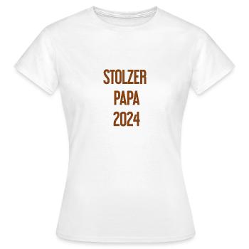 Proud Dad 2024 – for new fathers - Women's T-Shirt - white - Front - AI Model Female 172 dark (172cm)
