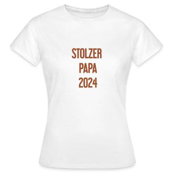 Proud Dad 2024 – for new fathers - Women's T-Shirt - white - Front - AI Model Female 172 dark (172cm)