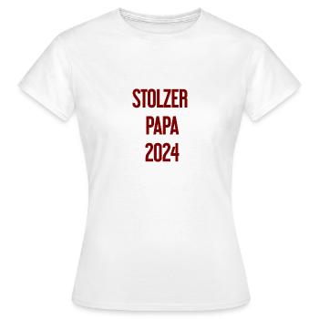 Proud Dad 2024 – for new fathers - Women's T-Shirt - white - Front - AI Model Female 172 dark (172cm)