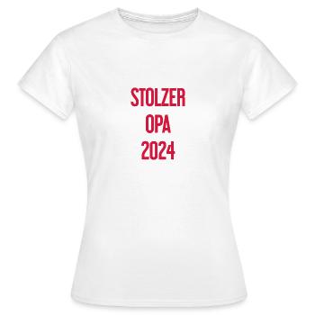 Stolzer Opa 2024 – Perfekt für frischgebackene Opa - Frauen T-Shirt - Weiß - Vorne - AI Model Female 172 dark (172cm)