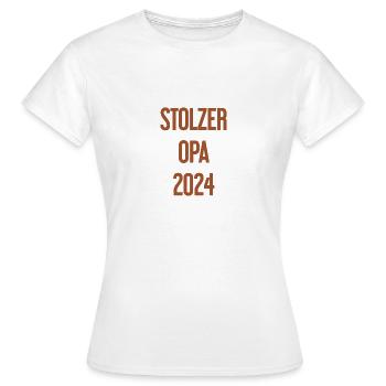 Stolzer Opa 2024 – Perfekt für frischgebackene Opa - Frauen T-Shirt - Weiß - Vorne - AI Model Female 172 dark (172cm)