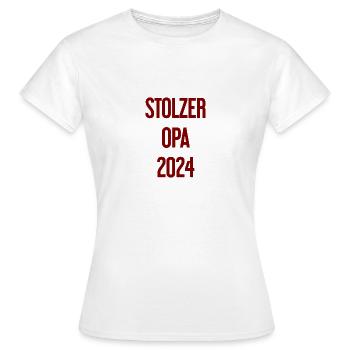 Stolzer Opa 2024 – Perfekt für frischgebackene Opa - Frauen T-Shirt - Weiß - Vorne - AI Model Female 172 dark (172cm)