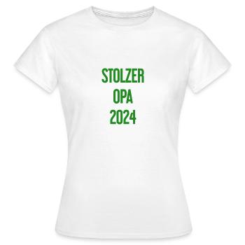 Stolzer Opa 2024 – Perfekt für frischgebackene Opa - Frauen T-Shirt - Weiß - Vorne - AI Model Female 172 dark (172cm)