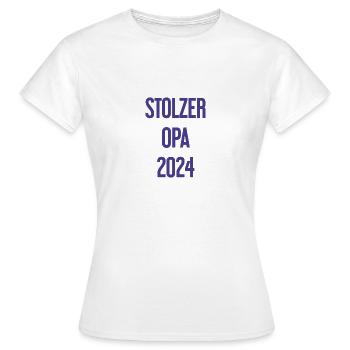 Stolzer Opa 2024 – Perfekt für frischgebackene Opa - Frauen T-Shirt - Weiß - Vorne - AI Model Female 172 dark (172cm)