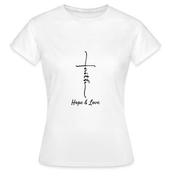 Christianisme croyant chrétien - T-shirt Femme - blanc - Devant - AI Model Female 172 dark (172cm)