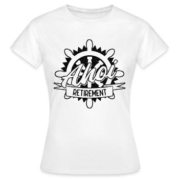 Ahoi - Frauen T-Shirt - Weiß - Vorne - AI Model Female 172 dark (172cm)