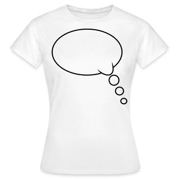 Denkblase Design - Frauen T-Shirt - Weiß - Vorne - AI Model Female 172 dark (172cm)