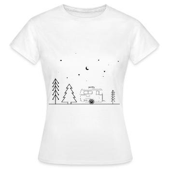 Camping minimal - - Frauen T-Shirt - Weiß - Vorne - AI Model Female 172 dark (172cm)