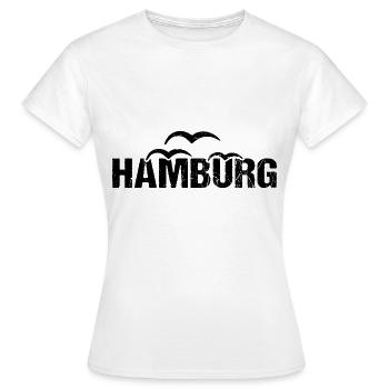 Hambourg Ville hanséatique Allemagne du Nord - T-shirt Femme - blanc - Devant - AI Model Female 172 dark (172cm)