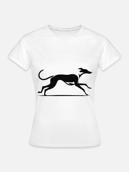 Elegantes Windhund Design - Frauen T-Shirt - Weiß