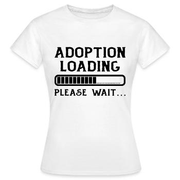 Charge d’adoption veuillez attendre la charge jour d’adoption - T-shirt Femme - blanc - Devant - AI Model Female 172 dark (172cm)