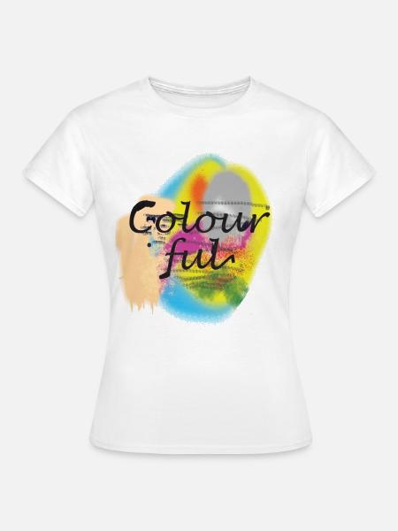 bunte Farben - Frauen T-Shirt - Weiß
