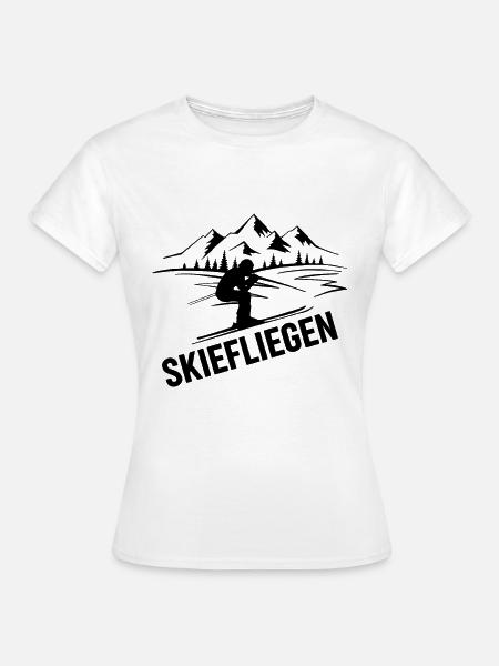 Skiefliegen Wintersport Skispringen - Frauen T-Shirt - Weiß