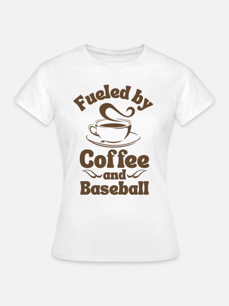 Kaffee Baseball-Liebhaber - Frauen T-Shirt - Weiß
