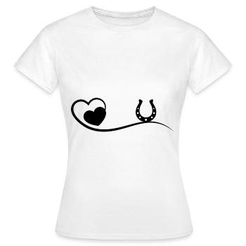 Cœur et Cheval - - T-shirt Femme - blanc - Devant - AI Model Female 172 dark (172cm)
