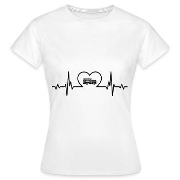 Heartbeat Heart et pompiers 1 - - T-shirt Femme - blanc - Devant - AI Model Female 172 dark (172cm)