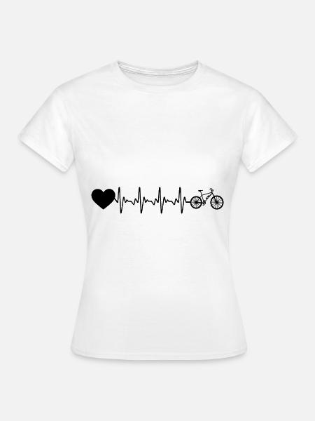 Herzschlagherz und ebike - - Frauen T-Shirt - Weiß
