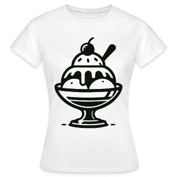 Eiscreme Design für den Eis und Eisdielen Fan - Frauen T-Shirt - Weiß - Vorne - AI Model Female 172 dark (172cm)