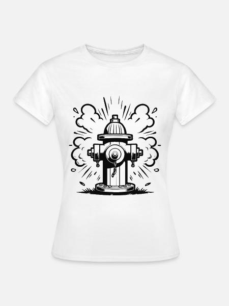 Retro Hydrant – Klassischer Hydranten Design - Frauen T-Shirt - Weiß
