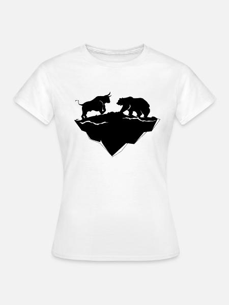 Bull Bear Market Aktien Markt Investor Geschenk - Frauen T-Shirt - Weiß