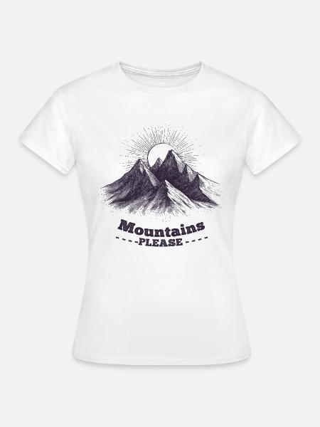 Mountains please - Frauen T-Shirt - Weiß