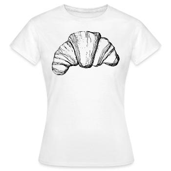 CROISSANT - Frauen T-Shirt - Weiß - Vorne - AI Model Female 172 dark (172cm)